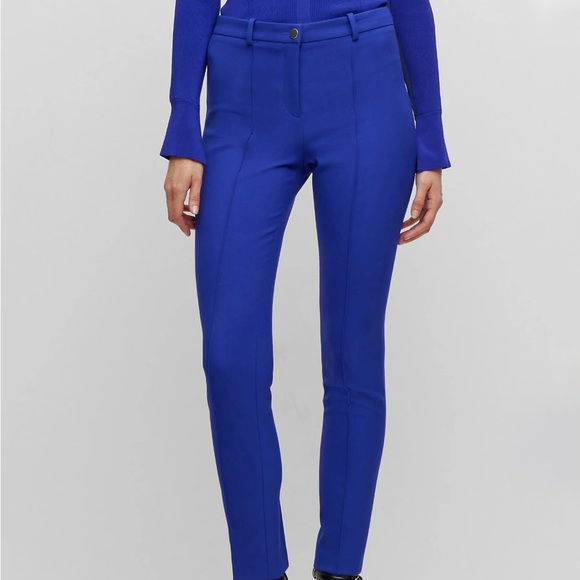 BOSS TANAINA - Trousers - open blue Skinny Stretch Pants, Sz 12 - Picture 2 of 6